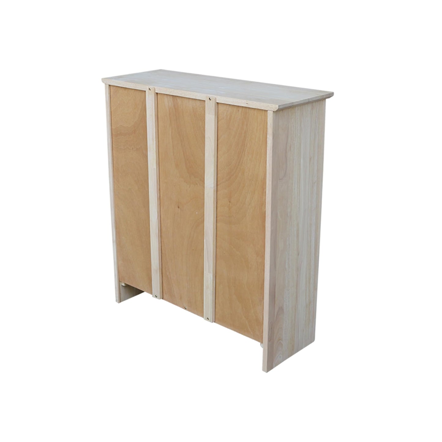 International Concepts Shaker Bookcase, 36-Inch High, Solid Parawood, Unfinished