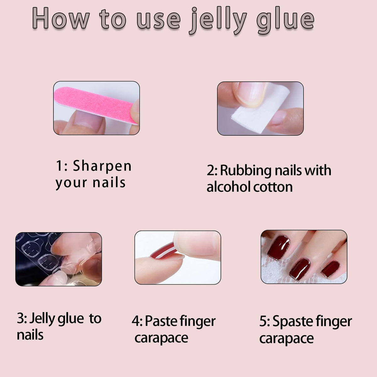 Christmas Press on Nails Medium, Square Winter French Fake Nails with Gingerbread Man Snowflake Designs, Acrylic Nails Press ons Artificial Nails Stick on Nails for Women 24Pcs