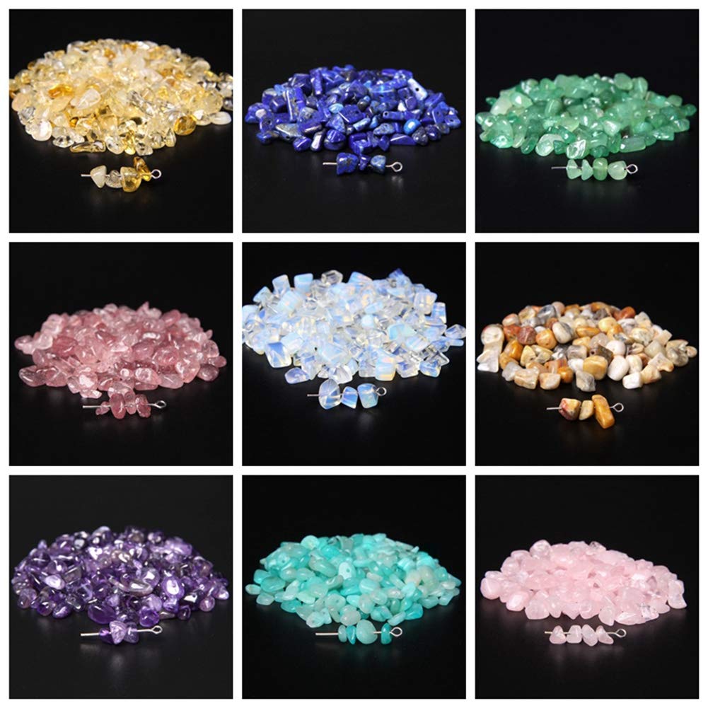 Natural Chip Stone Beads Red Agate 5-8mm About 400 Pieces Irregular Gemstones Healing Crystal Loose Rocks Bead Hole Drilled DIY for Bracelet Jewelry Making Crafting (5-8mm, Red Agate)