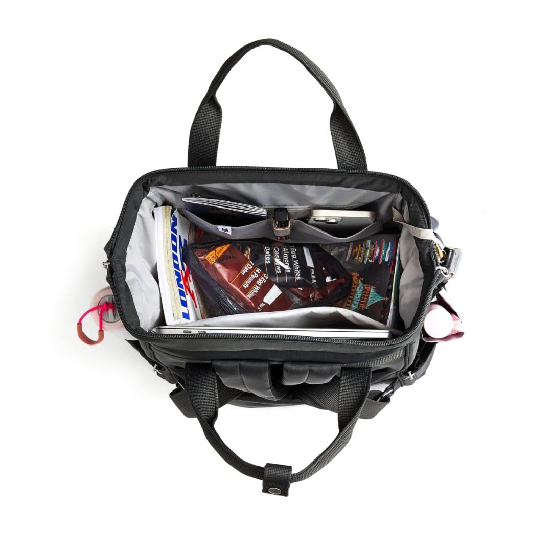 Baggallini Securtex Anti-Theft Windsor Backpack for Travel, Work & College, RFID & Locking Zipper, Up to 16" Laptop