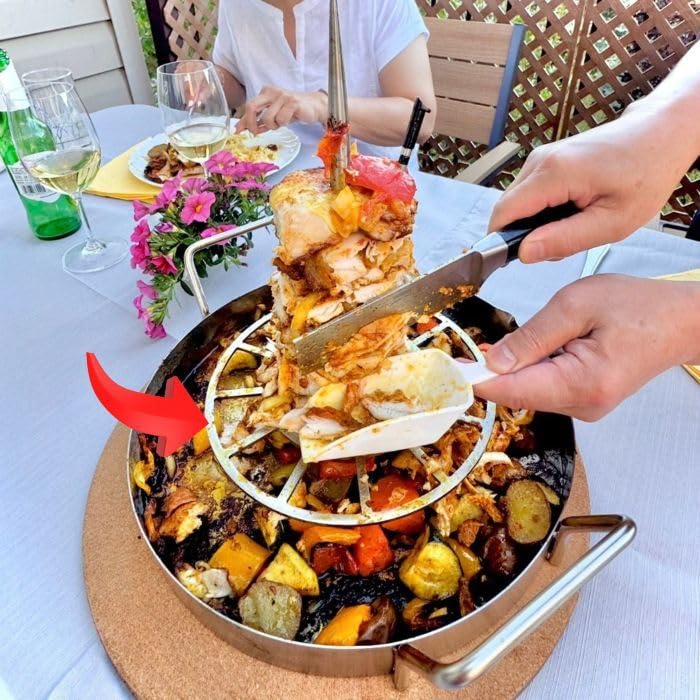 Vertical Chicken & Turkey Roaster – UpRoastWare UpRoaster for Duck, Shawarma & Pork | Self-Basting Rotisserie-Style Oven System