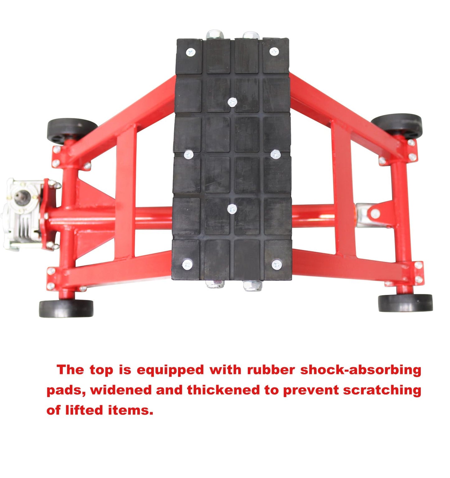 Heavy-Duty Scissor Jack Lift - 4409 lbs/2000kg Capacity, Adjustable Height (4.3"-18.5"), Portable Turbine Hoist Car Lift with 360° Joystick & Rubber Casters