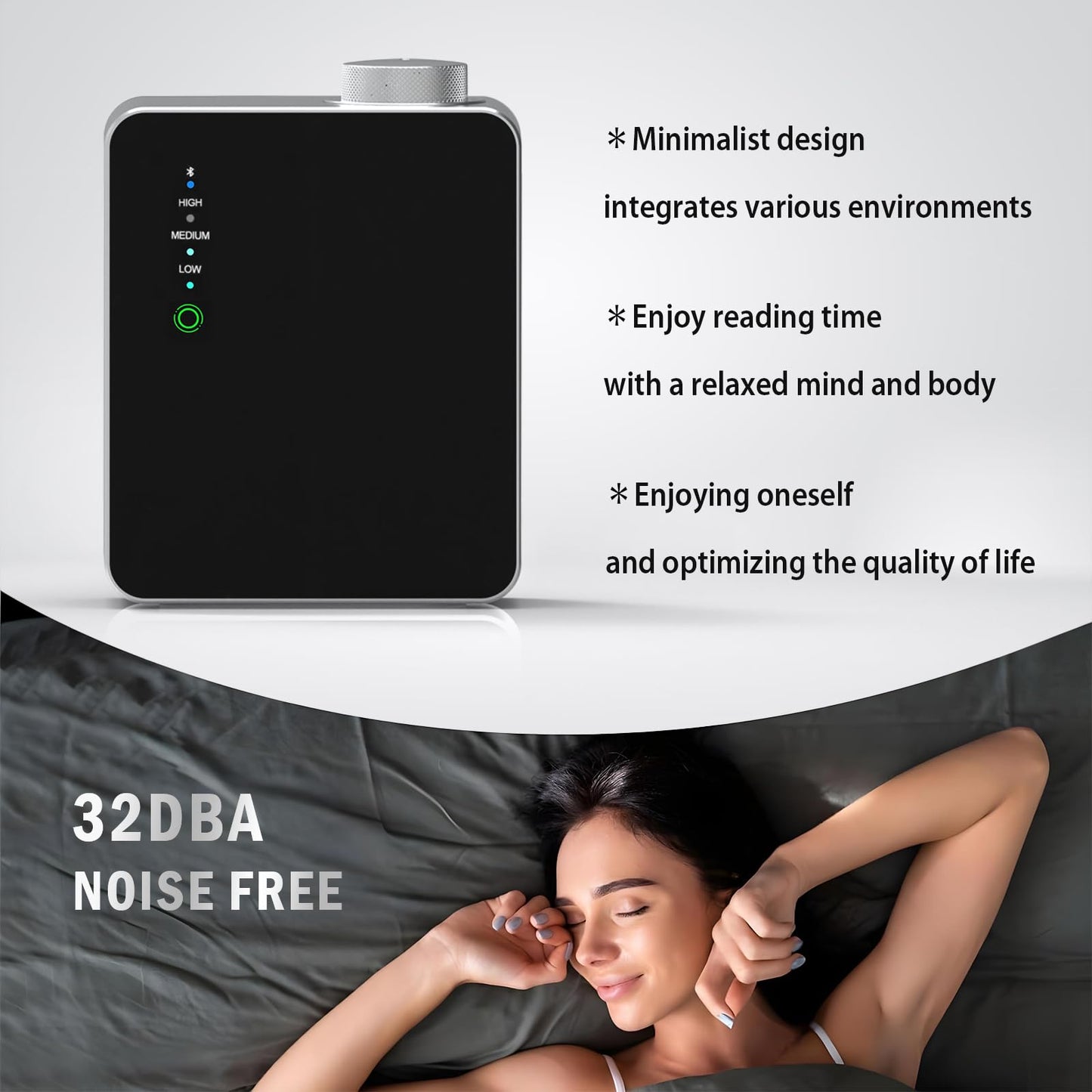 Haigoo Wireless Smart Scent Waterless Home Fragrance Diffuser for Home, Spa, Office, Large Room,Cover Up to 2000 Sq. Ft, Commercial Aromatherapy Nebulizing Oil Diffuser Gift