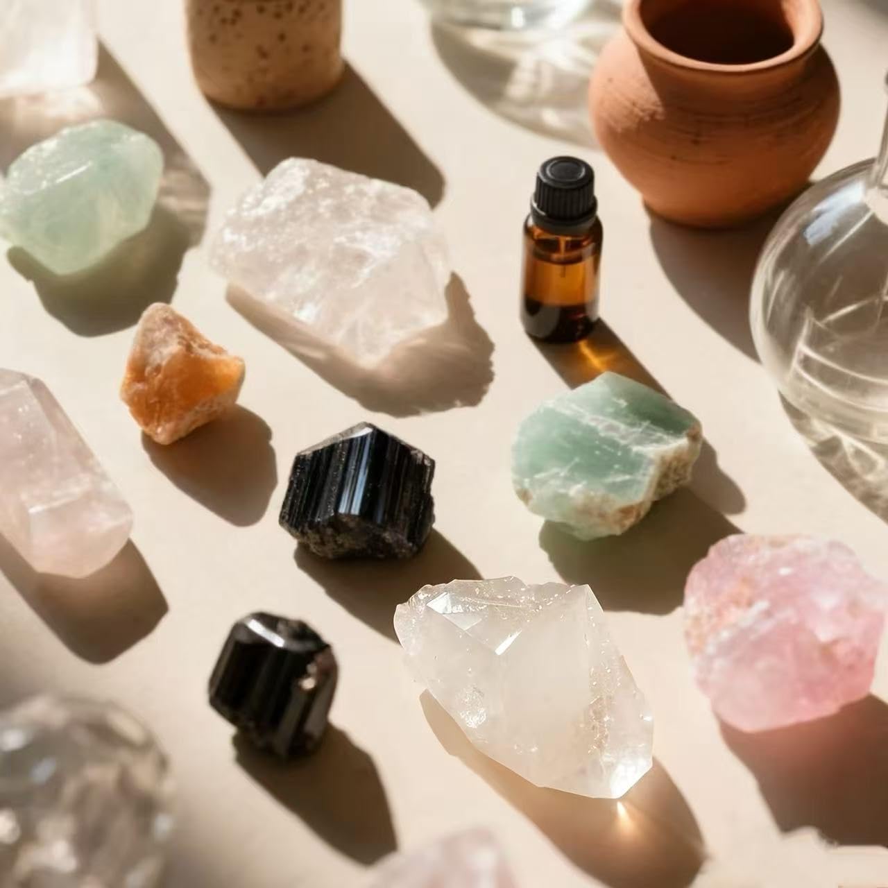 Sulanvi Bulk Raw Aventurine Crystals - Beginner DIY Healing Crystal Set, 0.6-1.2” Natural Unpolished Gemstones for Terrarium, Meditation, Tarot, Grids, Aroma Stone, 0.45lb