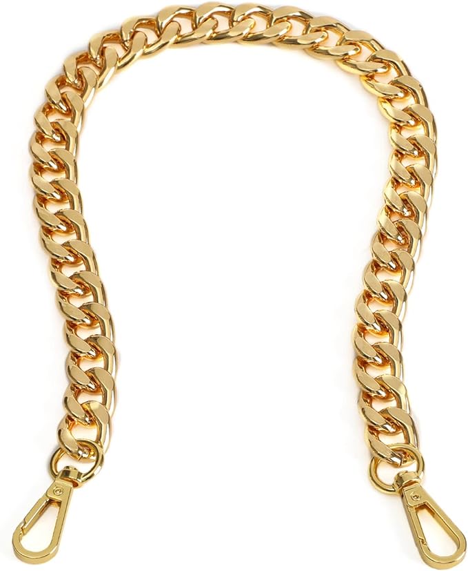 Xiazw Medium Size Fabulous Metal Shoulder Crossbody Purse Strap Replacement Bag Chain Accessories (Yellow Gold,18'')