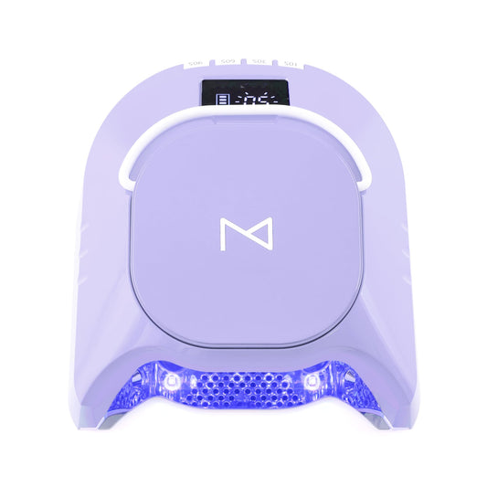M - GlowPro Professional Hybrid 86W Wireless Rechargeable UV LED Nail Curing Lamp Cordless Nail Dryer for Gel Nails, Manicure, Pedicure (Purple)