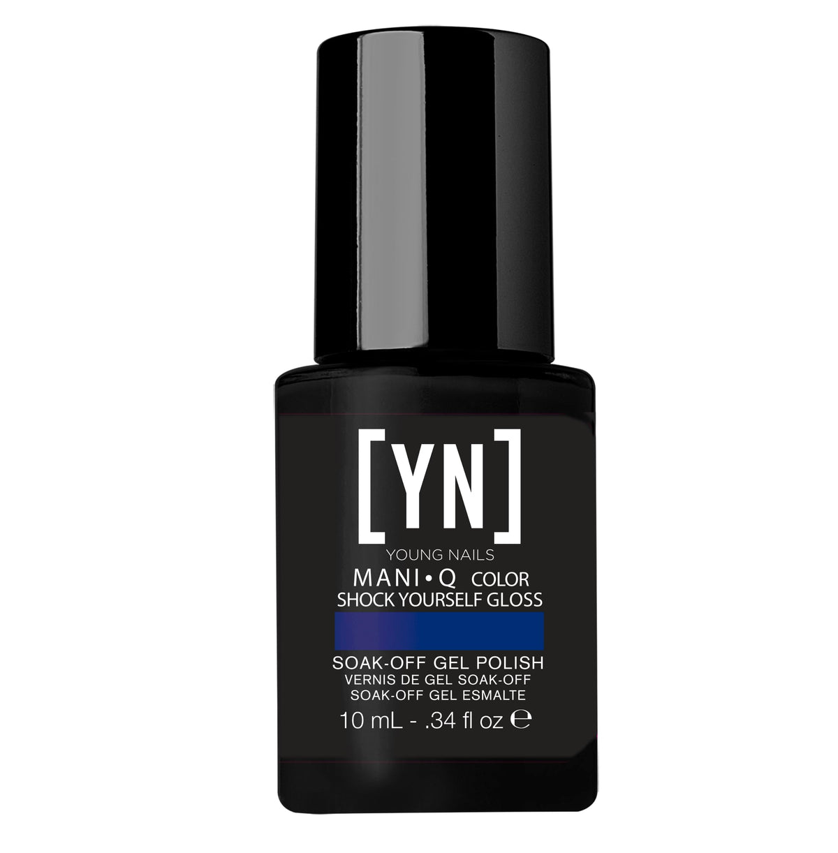 Young Nails Mani-Q Color Gel Polish - Soft Gel Nail Polish for Natural Nails, Nail Enhancements, Builder Gel, Fast Curing LED/UV Soak-Off Gel, Use w/Gel Base & Top Coat, 1/3 oz, Shock Yourself