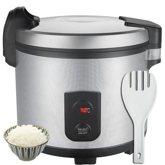 CAZACHEF Commercial Rice Warmer(Not Rice Cooker) 55 Raw/110 CUP Portable 20L Big Food Warmer / 122℉- 178℉ Adjustable Temperature/ 130W/ Non-stick Inner Pot