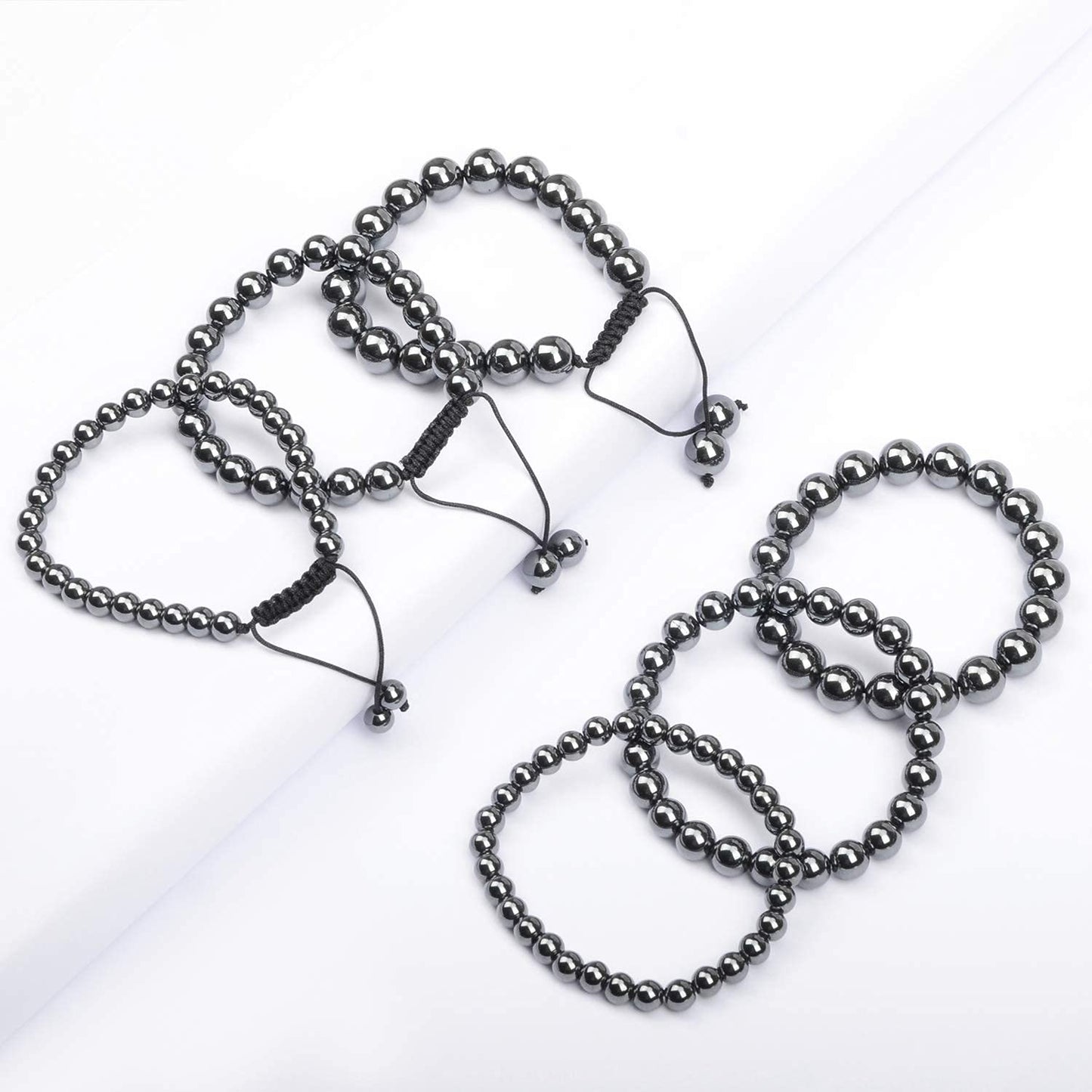 AD Beads Natural Gemstone Round Loose Beads 15" for Bracelet Necklace Earrings Jwelery Making Crafts DIY (10mm, Black Hematite)