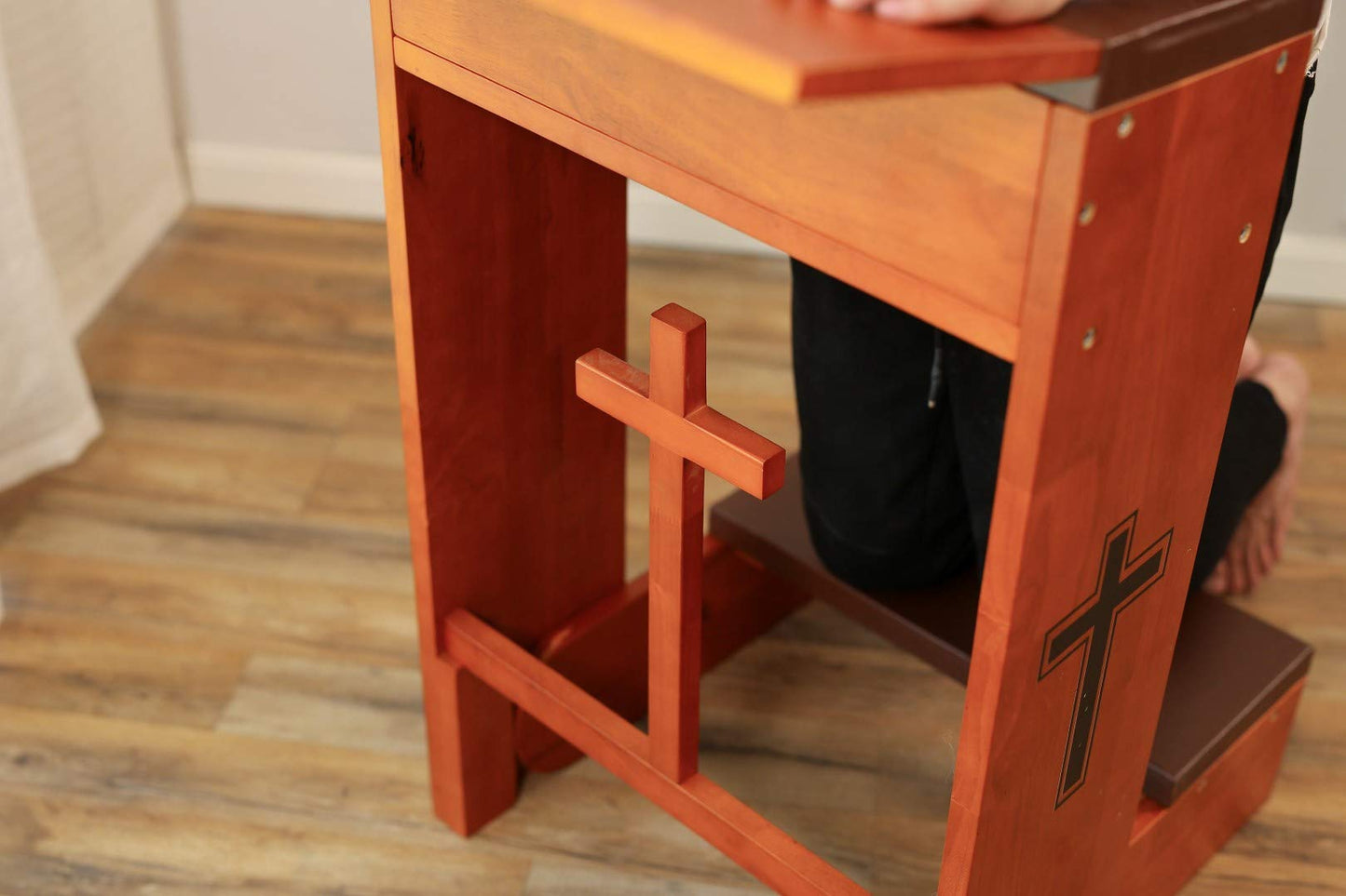 Guangshuohui Prayer Kneeler Pads Wooden Church Kneeler Folding, Kneeling Bench for Home (20" x25"x32"H (50x65x80cm))
