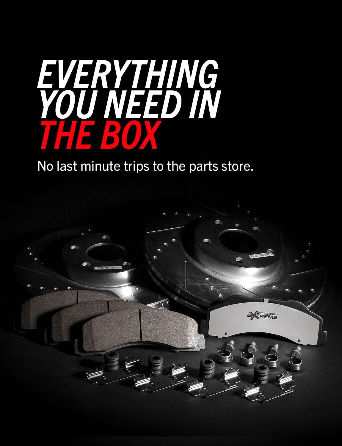 PowerStop Front & Rear Brake Kit For Ford Expedition 2022-24 |F-150 2021-24 |Lincoln Navigator 2022-24 - Truck & Tow Carbon Fiber Ceramic Brake Pads + Drilled & Slotted Rotors Upgrade, K8803-36