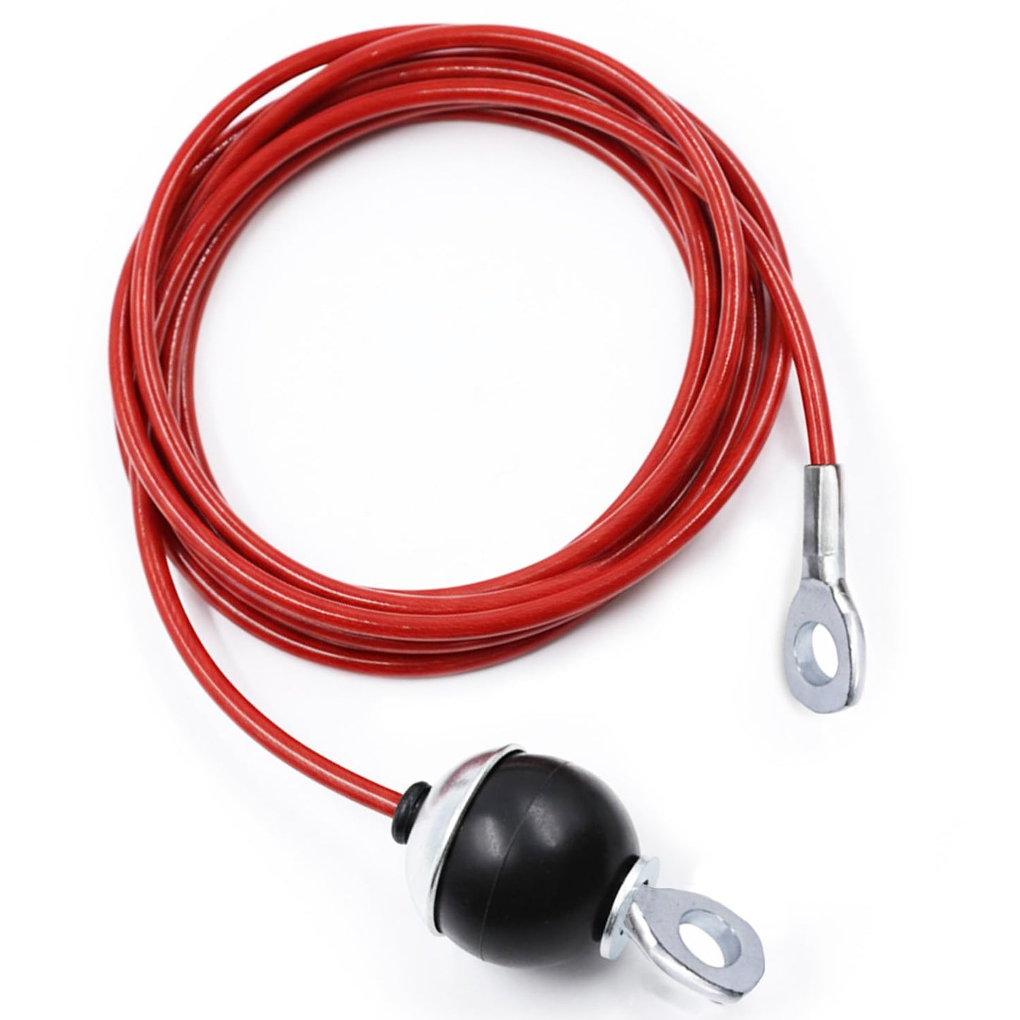 J Bryant Fitness Pulley Cable Replacement - 5mm(0.2inch) Heavy Duty Steel Wire Rope for Home Gym & Cable Machine Accessories Black/Red Cable for Weight Machine (Red, 115")"