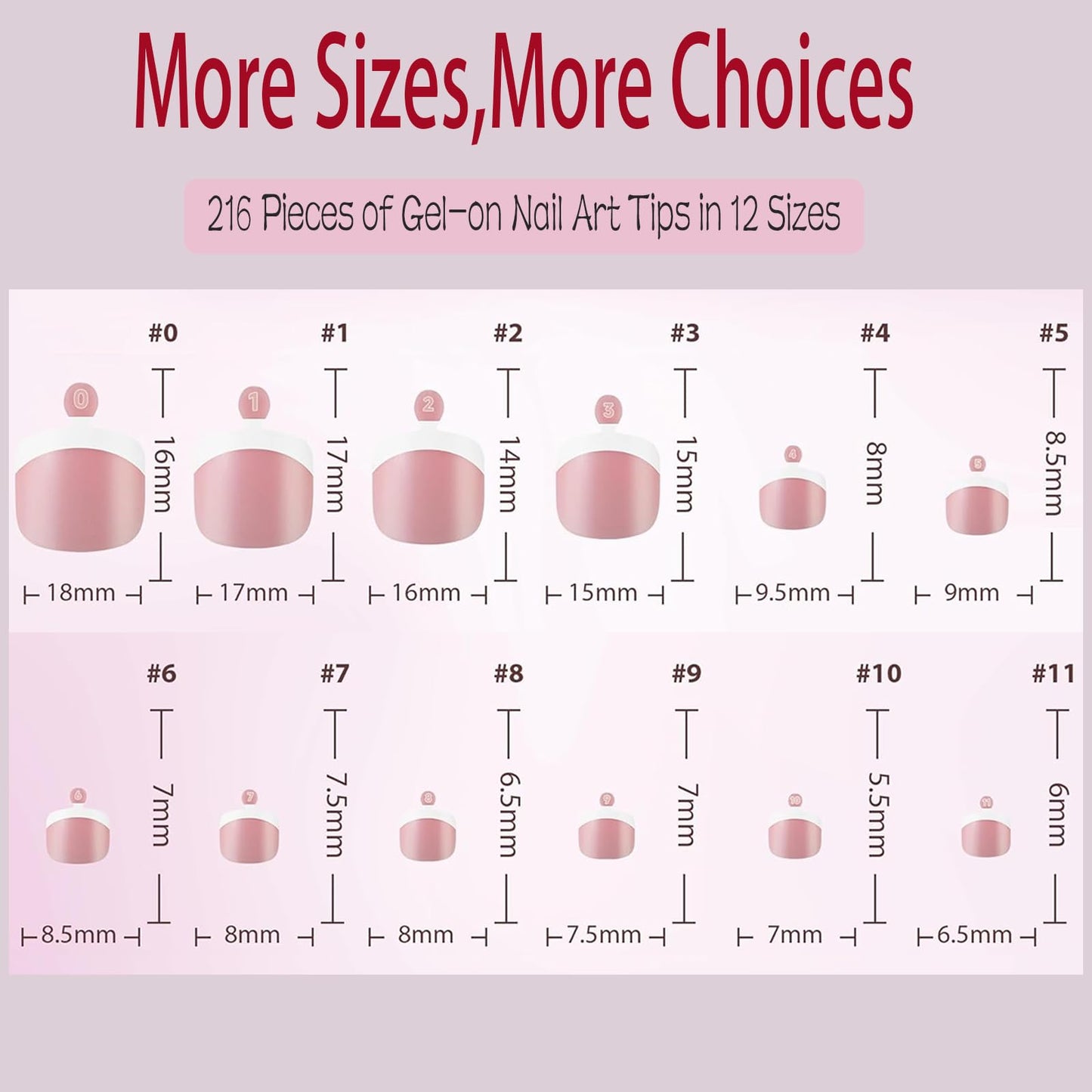 White Press on Nail for Women, OPkssnails 216pcs Summer French Tip Press on Toenails Short Square, Soft Gel Toe Nail Tips, Soak off Acrylic Fake Toe Nail Extensions 12 Sizes