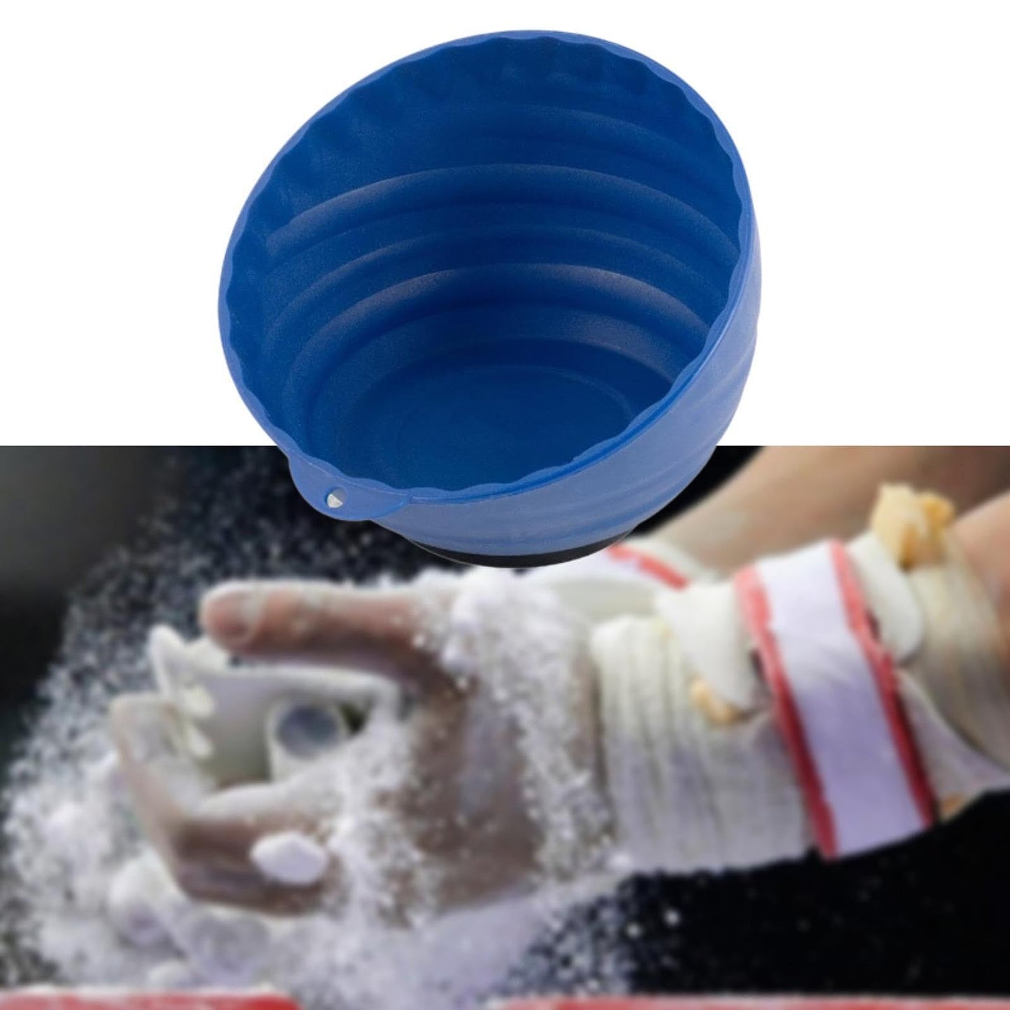 Yiju Gym Chalk Bowl, Gym Chalk Storage Container, Gym Accessories, Storage Bowl, Chalk Holder for Sports Bouldering Barbell, Blue