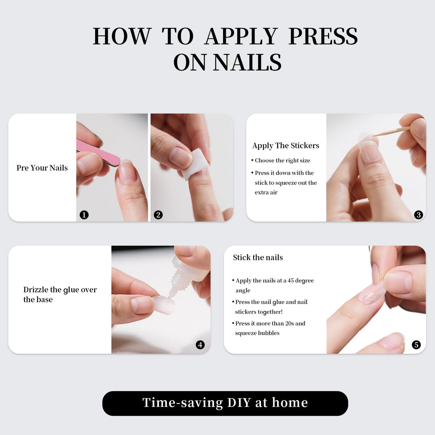 Stbisen Press on Nails Short Square, Chocolate Brown Fake Nails Kit, Fashion Glossy Acrylic Press on Nail, Natural Stick on Nail, Thick Reusable Glue on Nails Short Press on Nail for Women, 30Pcs