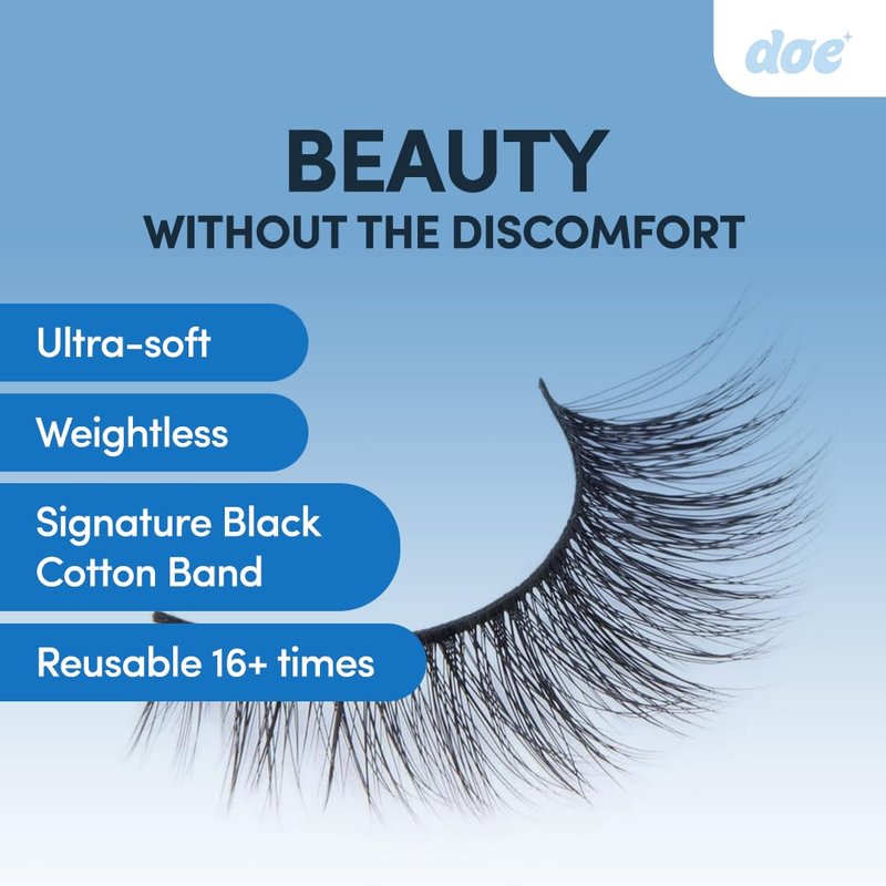 Starry Night - Reusable & Natural Looking Lash Wispies. Handmade from Ultra-Fine Korean Silk. Lightweight Eyelash for that Everyday Look (1 Pack)