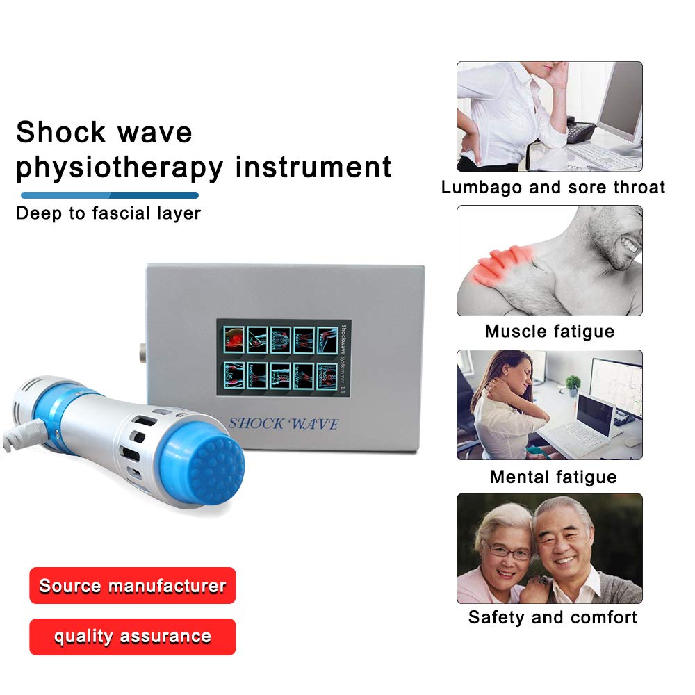 Nulatool Shockwave Therapy Machine Body Muscle Relaxation Massager Tool Shock Wave Pain Relief with 7 Heads-SW18A