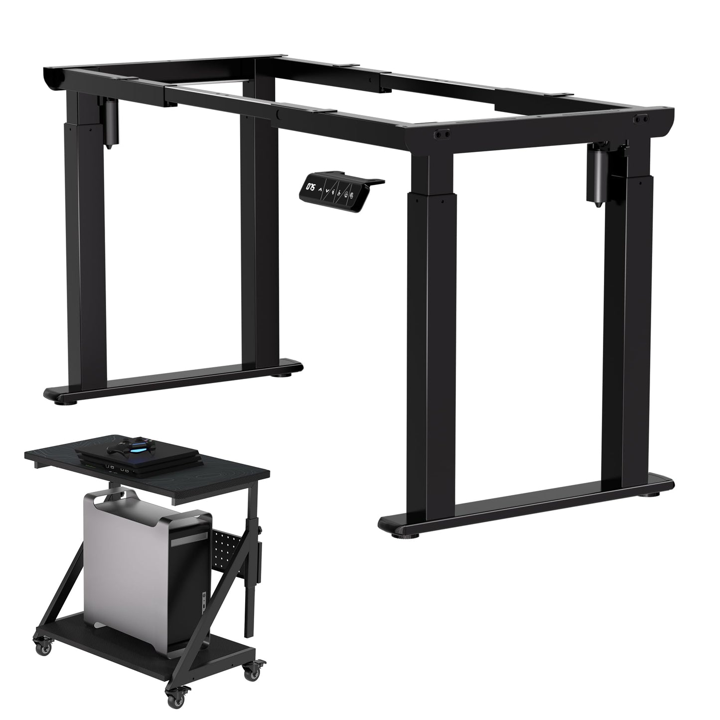 Klobel Dual Motor Standing Desk Frame with PC Tower Stand