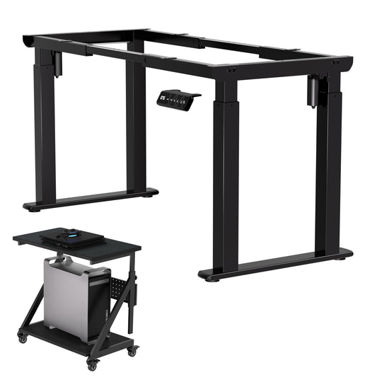 Klobel Dual Motor Standing Desk Frame with PC Tower Stand