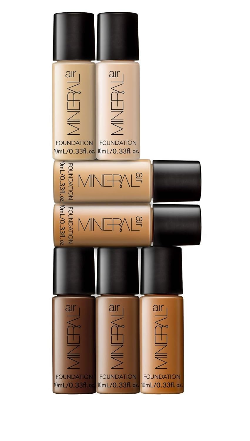 Mineral Air Four-in-One Foundation for Mineral Air Mist Device—Color, 10 ml, Travel Size - Mocha