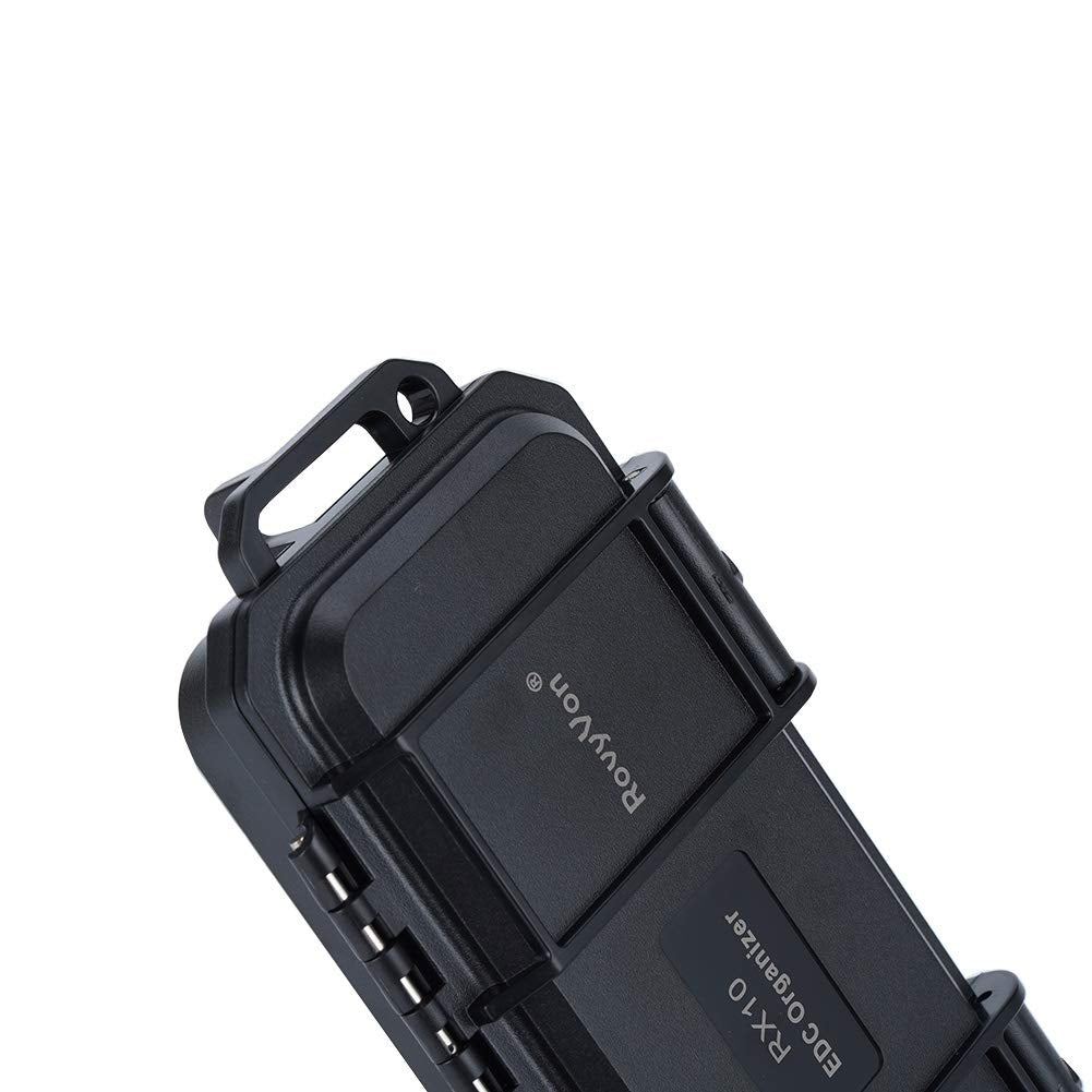 RovyVon RX10 EDC Tool Case Box, Small Organizer Storage to Protect Gears Gadgets, 1PCS, 6.89" x 3.21" x 1.45" (Black)