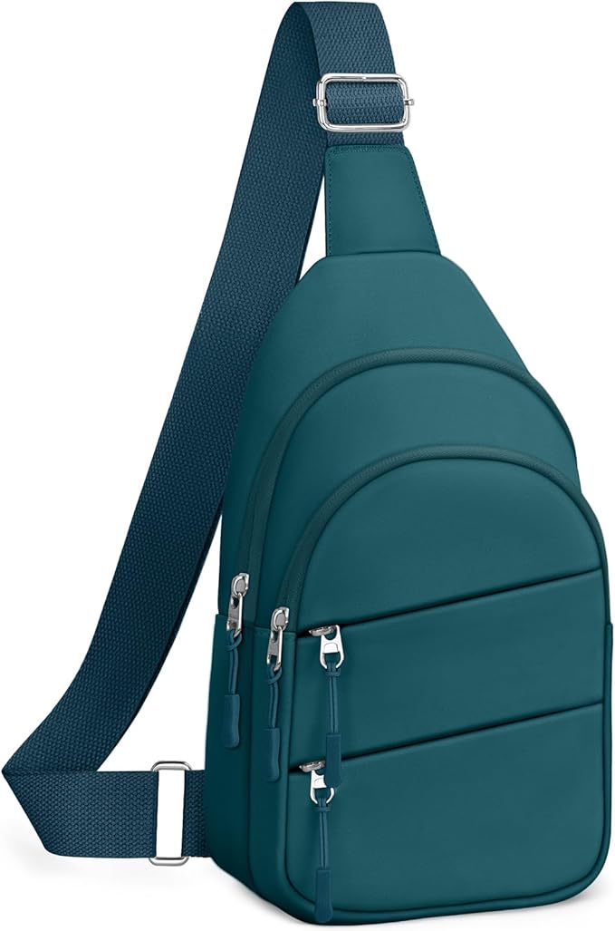 Tuwubi Crossbody Bags for Women, Sling Bag for Men, Small Hiking Backpack Anti Theft Lightweight for Outdoors Travel Ã¯Â¼ÂM, Teal BlueÃ¯Â¼Â