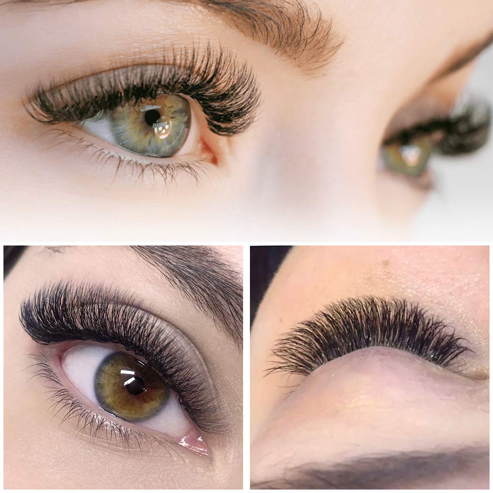 7D-D-0.07-16 Long Stem Premade Fans Eyelash Extensions .07 .10 Volume Lash Extensions C D Curl