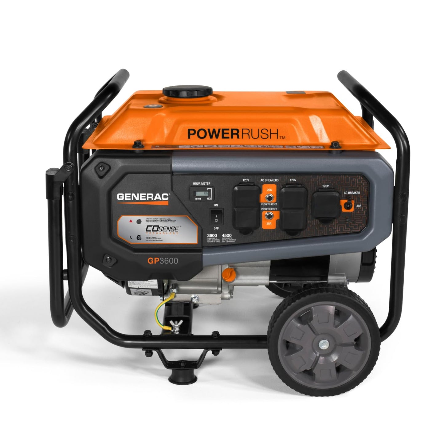 Generac 4,500 Starting Watt Portable Gas Generator - Home Backup or RV Ready - Heavy Duty Frame - Quiet, Long Runtime, Emergency Power- 49-State Compliant