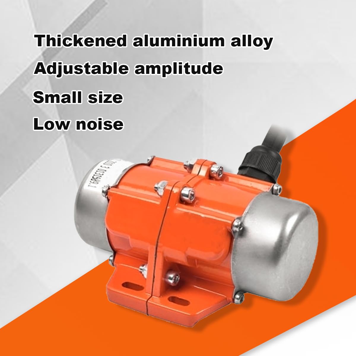 ATO AC 100W Concrete Vibrator Motor Adjustable Amplitude Easy to Install Low Noise Concrete Vibrating Motor Multi-Application Vibrator,1 Phase 3600rpm 110V, Used for Shaker Table, Sifters, Mixers