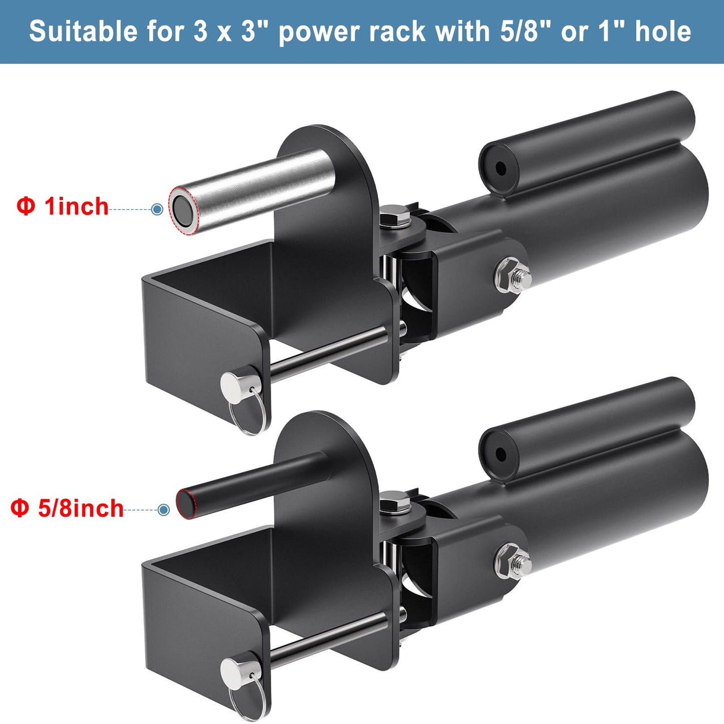 Kipika T Bar Row Landmine Attachment for 3" x 3"" Power Rack - Heavy Duty T-Bar Row Platform with Swivel Suitable for 1"" Standard Barbell Bar and 2"" Olympic Bars - Ideal for Home Gym Workouts"