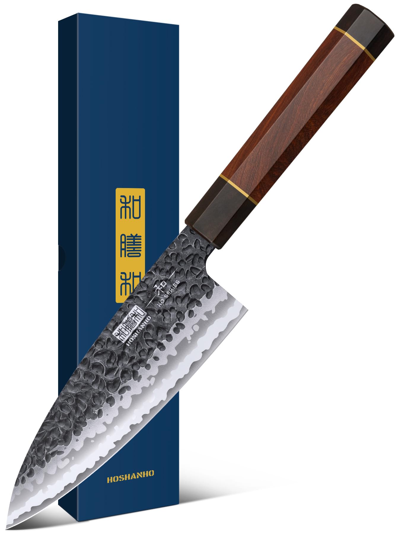 HOSHANHO Chef's Santoku Knife 7 Inch, Professional Japanese VG-10 Super Steel Chef Knife & 8 Inch Japanese Gyuto Chef Knife, 7 Layers High Carbon Steel VG-10 Kitchen Knife & 6 Inch Deba Knife