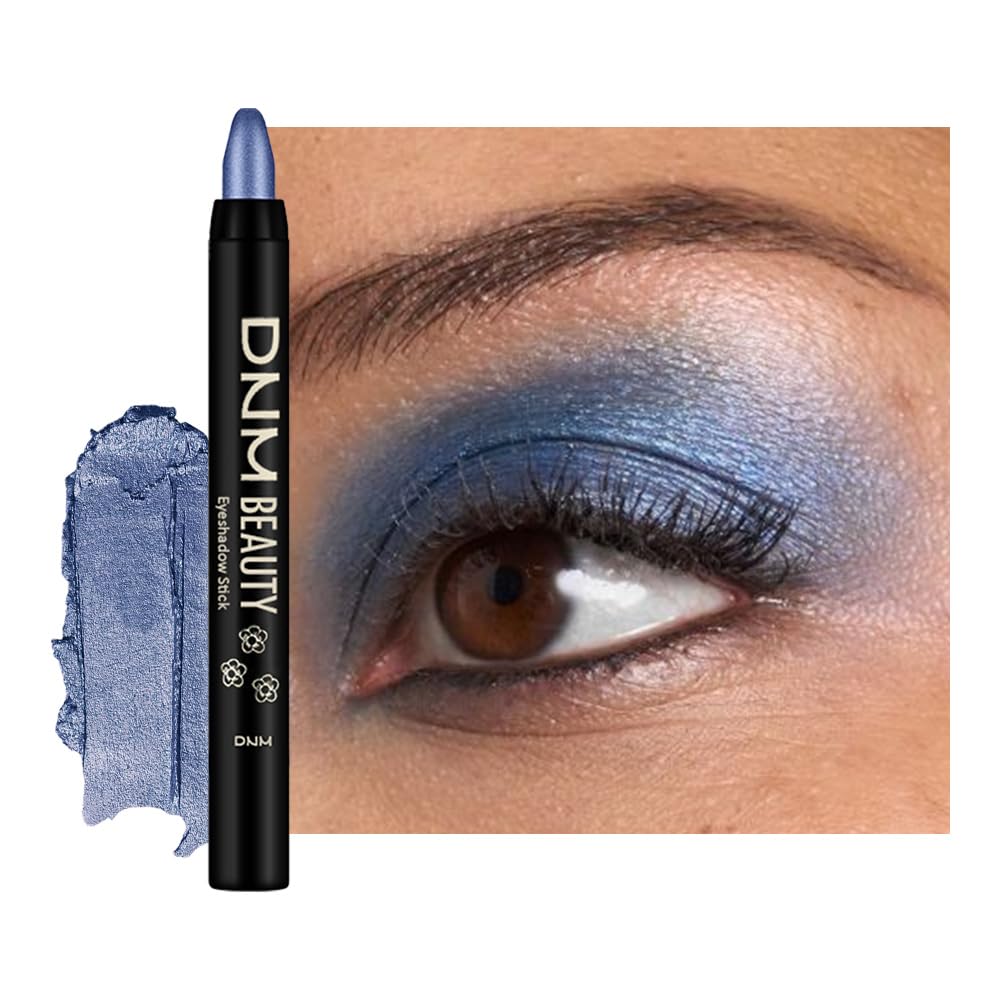 Kaely Cream Eye Shadow Sticks, Sapphire Blue Shimmer Eyeliner Pencil Eyeshadow Palette Makeup, Eye Highlighter Brightener Stick for Older Women Waterproof Pigmented, sombras para ojos, New-64