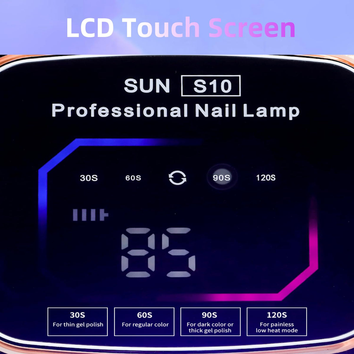 LIMEGIRL Cordless Black Nail Lamp for Gel X, Professional LED UV Nail Curing Lamp for Gel Nail Polish, Fast Nail Dryer with 4 Timers & Sensor, Rechargeable UV Lights for Salon & Home