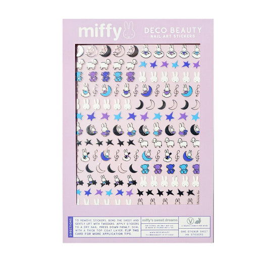 Deco Beauty Miffy’s Sweet Dreams-Super Thin & Easy-to-Apply Nail Art with Cutest Designs-Durable & Long-Lasting Nail Art Stickers and Decals for Women, for DIY At-Home Manicures & Salon-Quality Nails