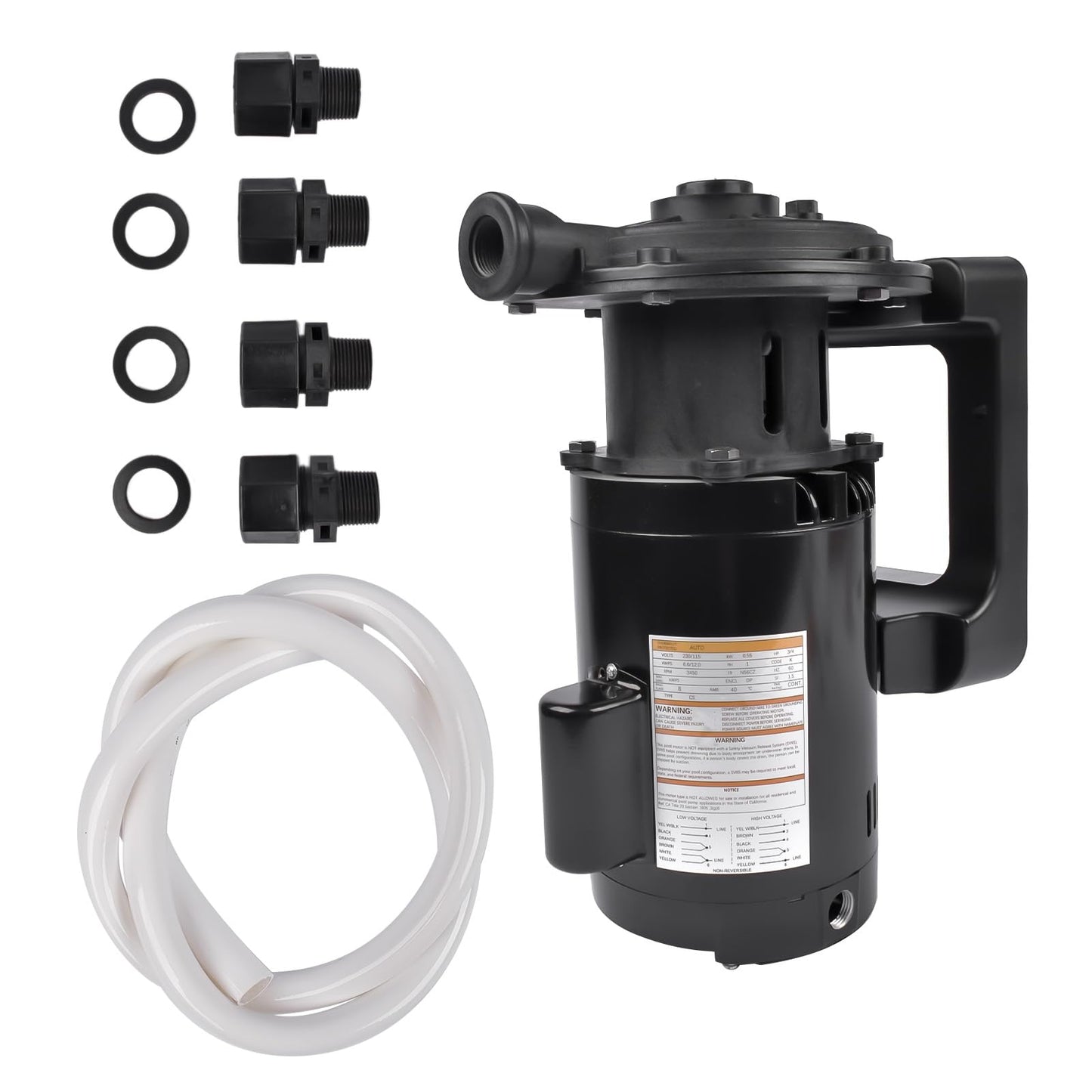Weonefit PB4-60 Pool Booster Pump 3/4 HP Replacement for Polaris 180 280 380 480 3900 Pressure Side Pool Cleaners, 115V/230V, 60Hz, 60 PSI, 0.55KW | 180-480, PB460