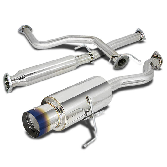 DNA MOTORING CBE-HC922-BT Cat Back Exhaust System [Compatible with 92-00 Honda Civic Coupe/Sedan / 96-00 Civic DX/LX]