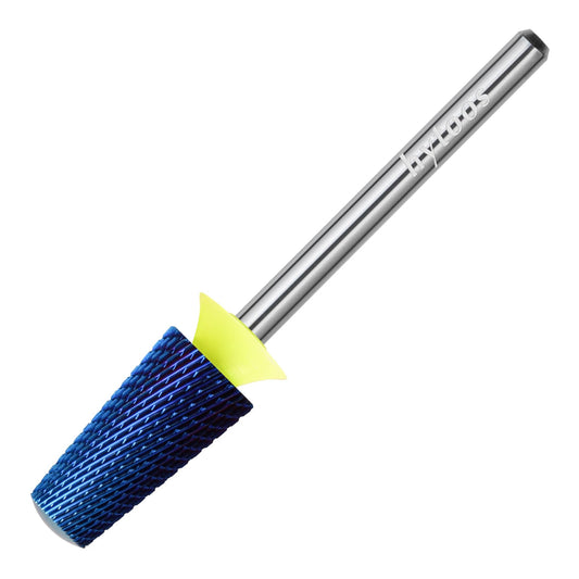 HYTOOS Safety Tapered Nail Drill Bits, XF Blue Nano Smooth Top Barrel Nail Bit, 3/32 Two-way Carbide Drill Bits for Nails, Electric Drills Files Accessories Removal Manicure Base Coat