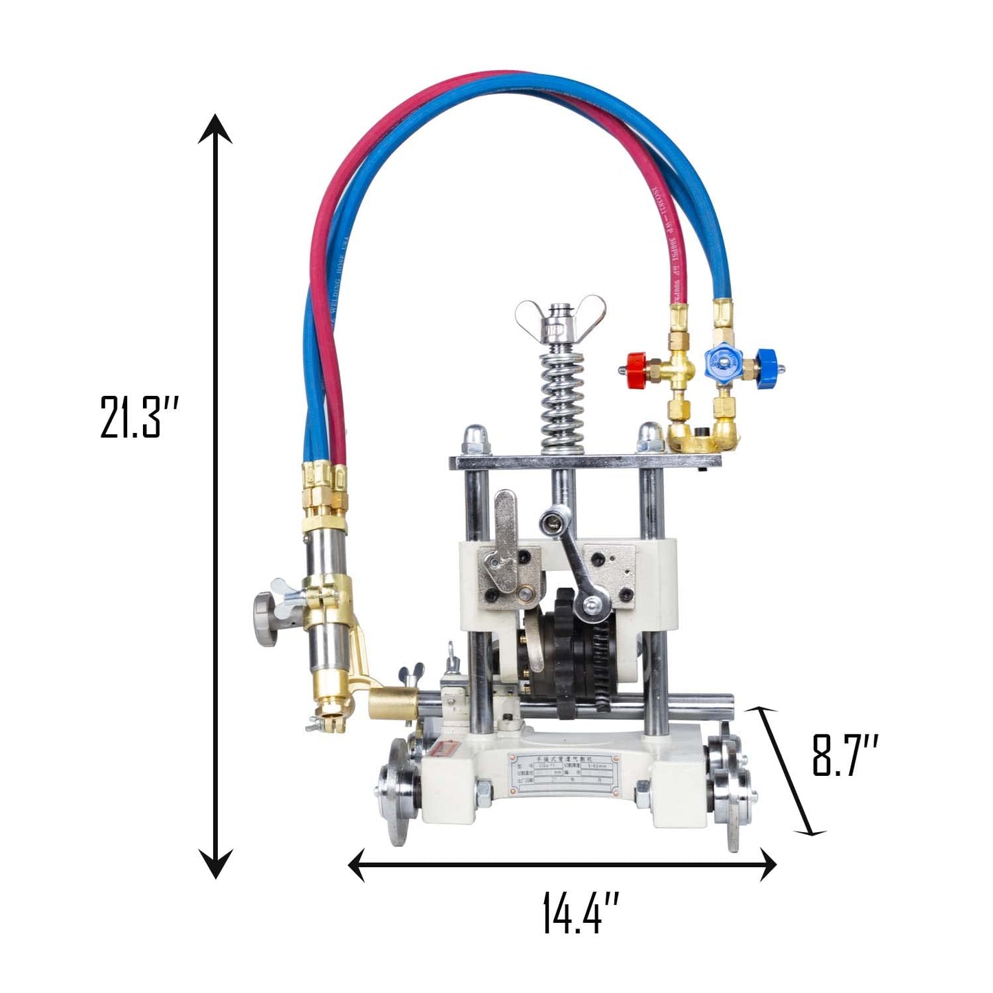 CG2-11Y Manual Tunnel Pipe Gas Cutting Machine 5~50mm Torch Beveling Gas Cutter Precise Pipe Cutting Machine Efficient Pipe Beveling Torch Machine Tube Pipe Cutter Tool(Acetylene + Oxygen)