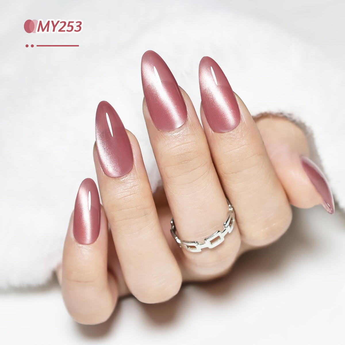 OpenLive 6 Colors 10ml Soft Mist Peach Gold Cat Eye Nail Polish with Magnet Stick Quick Dry Nail Polish for Women Salon DIY Nail Art