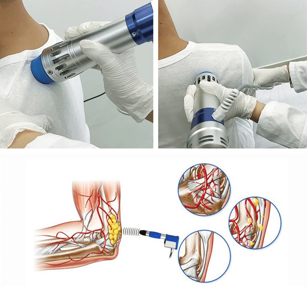 Shockwave Therapy Machine, Effective Electromagnetic Extracorporeal Shock Wave Therapy Machine Pain Relief Body Massager Muscle Relax Massage Gun with 7 Massage Heads