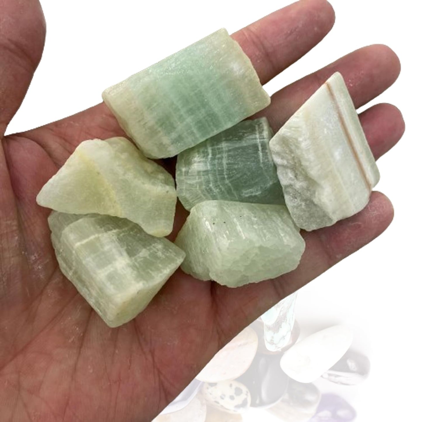 Erliway 1.25-2" Large Caribbean Raw Crystals, Natural Rough Caribbean Stones, Healing Crystals Stones for Fountain Rocks, Home Decoration, Meditation, Energy Balancing, Wire Wrapping, Wicca & Reiki