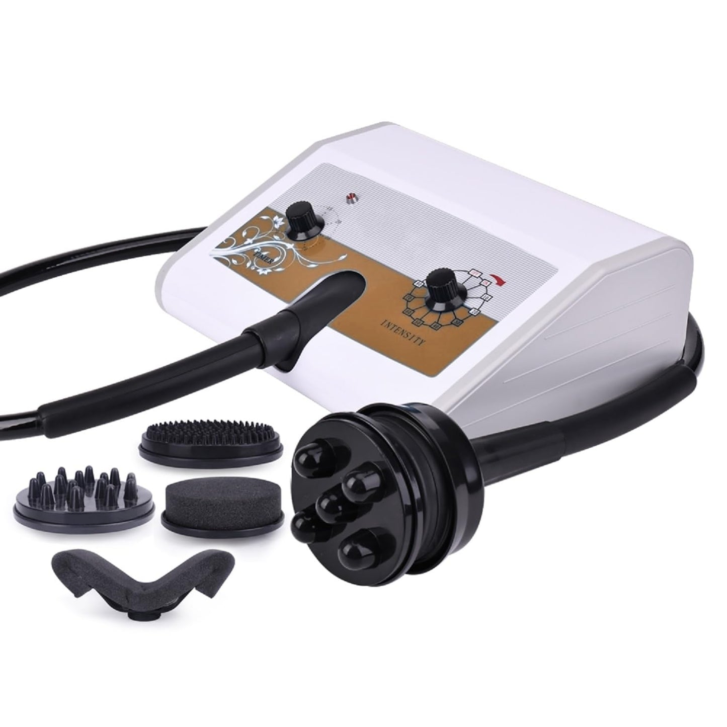 NETTITO Cellulite Massager Electric Vibrating Professional – with 5 Interchangeable Heads, Deep Tissue Relief, Muscle Relaxation, Durable Design for Salon & Home Use