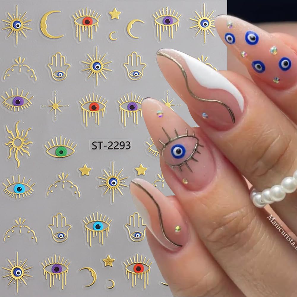 SIMAYKUWA Greek Mythology Nail Stickers - Apollo Sun & Serpent 3D Relief Charms, Metallic Sculpted Nail Art for Cosplay Festival, A Set of 2 Sheets