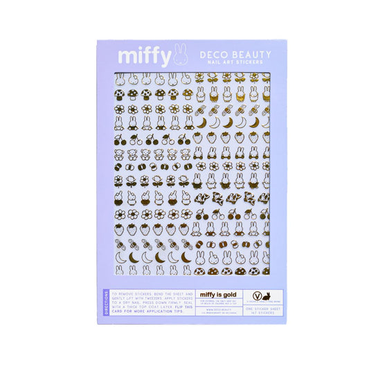 Deco Beauty Miffy is Gold -Super Thin & Easy-to-Apply Nail Art with The Cutest Designs-Durable & Long-Lasting Nail Art Stickers and Decals for Women, for DIY at-Home Manicures & Salon-Quality Nails