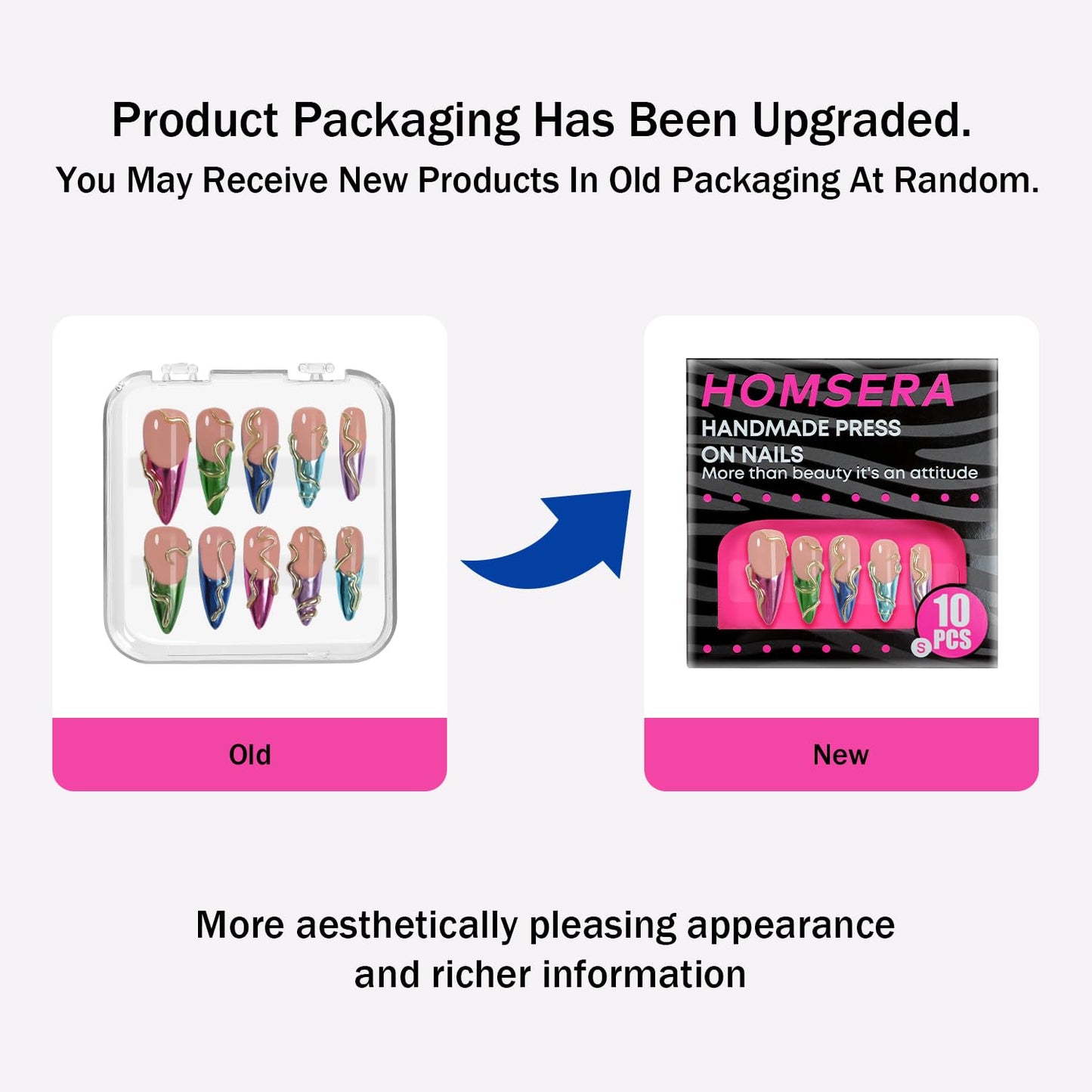 HOMSERA Handmade Press On Nails Almond, French Tips with 3D Flowers Water Droplets Design Short Fake Nails, Salon-Quality Reusable, 10Pcs Includes Adhesive Pads & Nail File, Women's Fall/Winter Gift