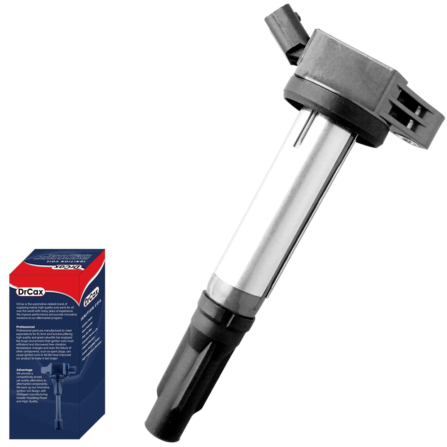 DrCax OEM Ignition Coil UF487 C1601 90919-A2007 Compatible with Lexus Toyota Lotus ES350 RX350 RX450h Avalon Camry Highlander RAV4 Sienna Venza Evora - 3.5L V6 Engines - 1 Pack