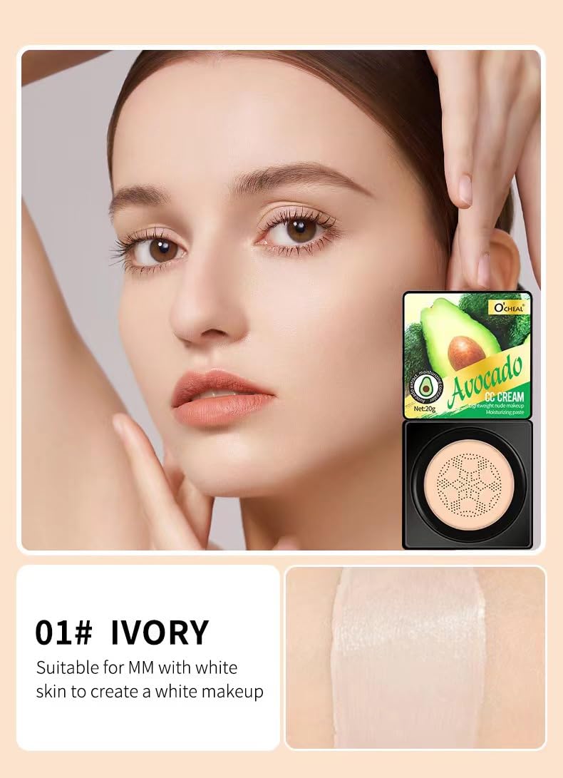 Mushroom Head Air Cushion BB Cream Foundation Cream for Face Makeup Concealer Cushion for Face Comestics Make Up Cushion Compact Natural