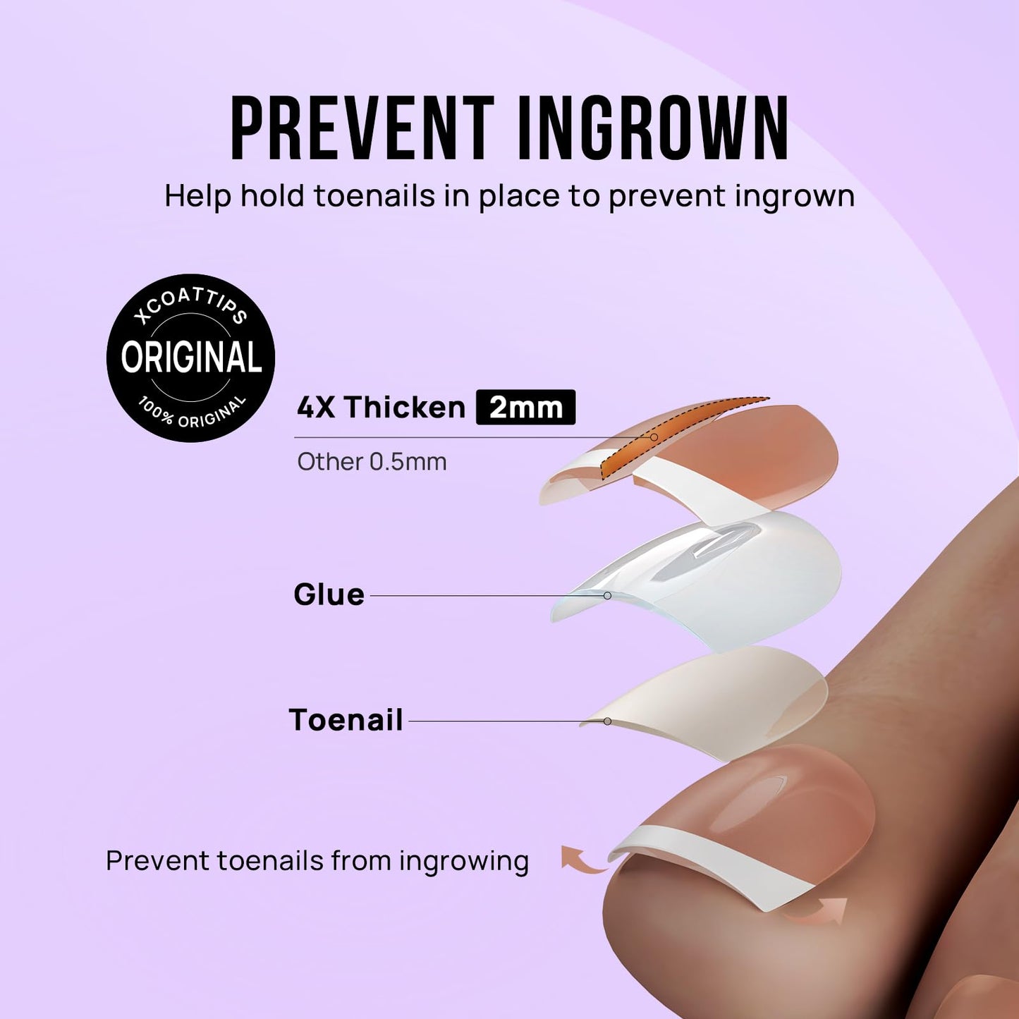 BTArtbox Long Square Gel Nail Tips and Short Square Press on Toenails