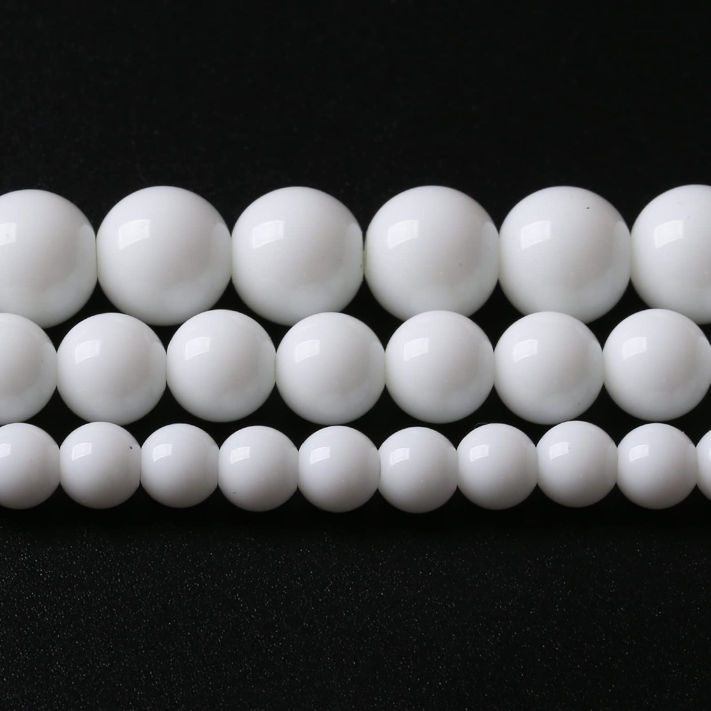 60PCS 6MM Natural White Agate Stone Beads Round Shape Suitable for Jewelry DIY Bracelet 15 Inches