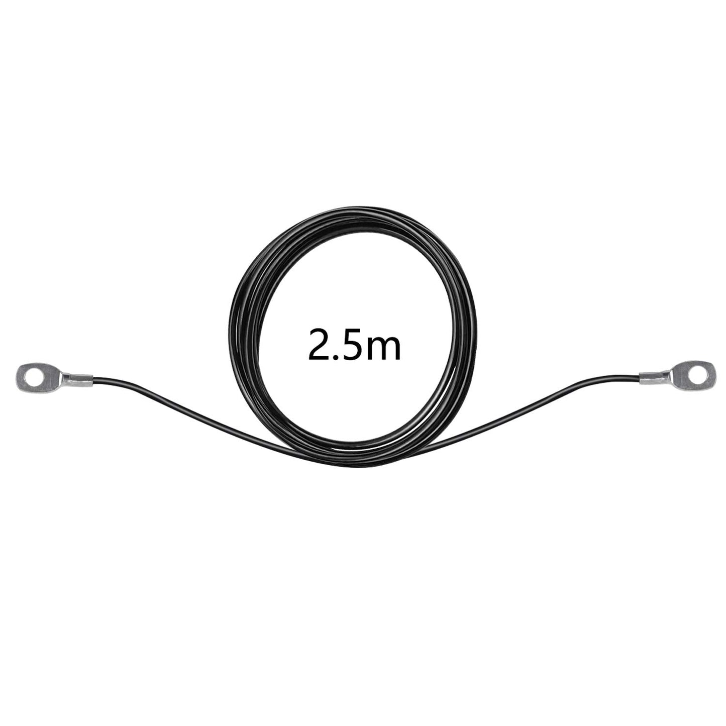 LFJ Replacement Gym Cable Fitness Pulley Cable Steel Wire Rope for Cable Machine Home Gym Weight Lift Pulley System (Fixed Length, 98")"